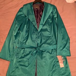 Long teal & navy jacket